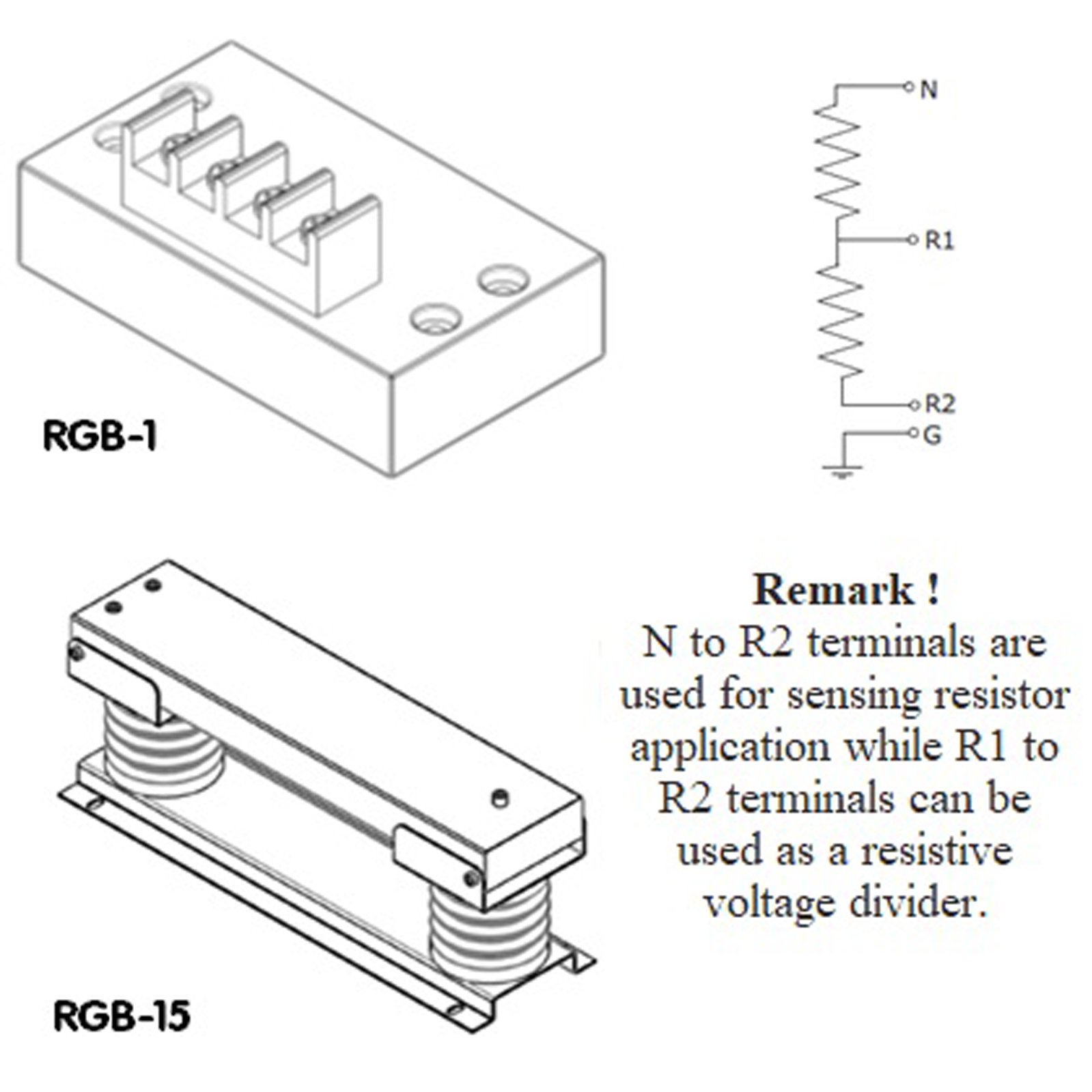 SENSING RESISTORS (RESISTIVE VOLTAGE DIVIDERS)&nbsp;&nbsp;